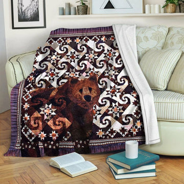 litzzy Bear Fleece Blanket HST19101007 Fleece Blanket   
