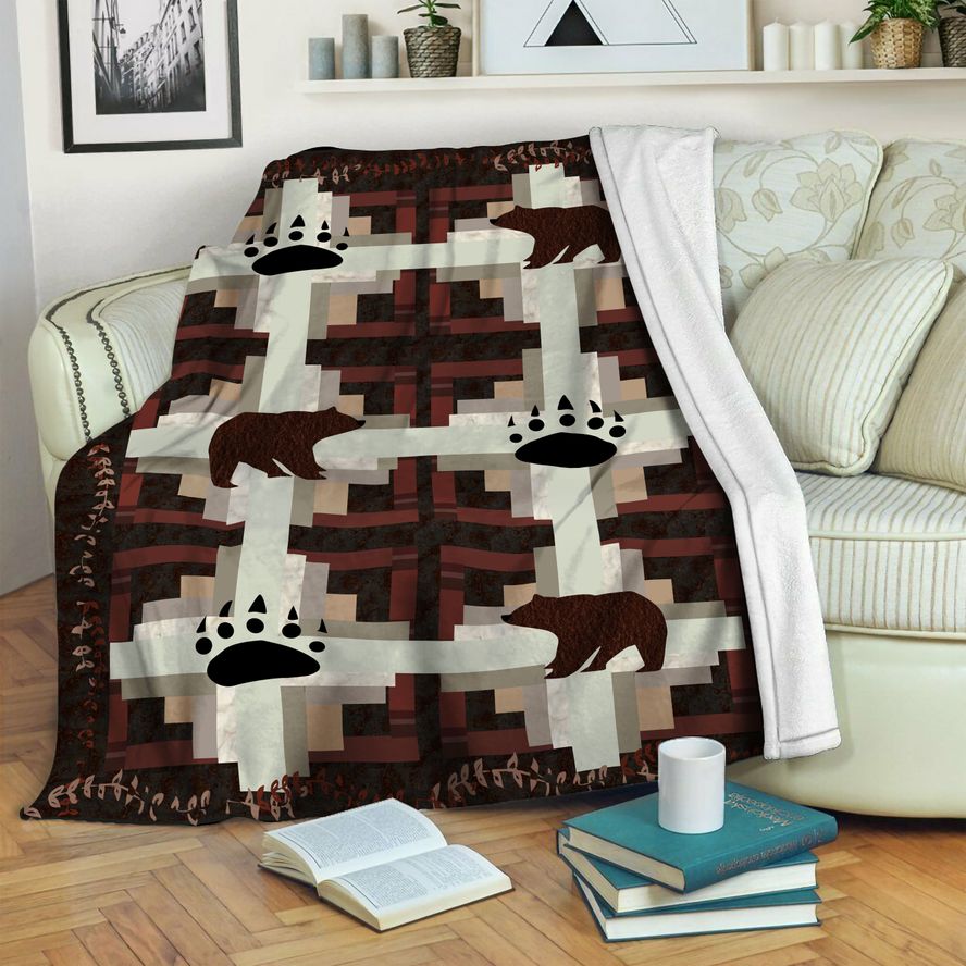 litzzy Bear Fleece Blanket HST19101457 Fleece Blanket   