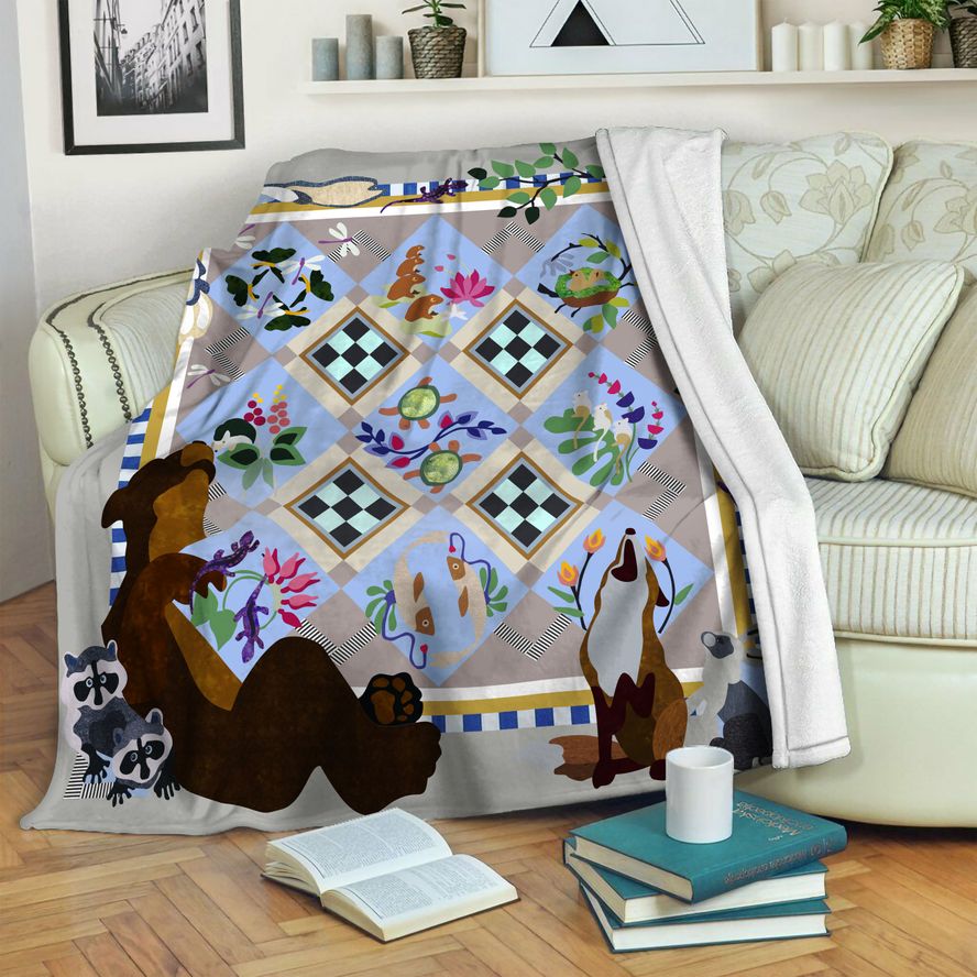 litzzy Bear Fleece Blanket HST19103580 Fleece Blanket   