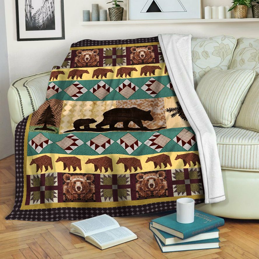 litzzy Bear Fleece Blanket HST19103583 Fleece Blanket   
