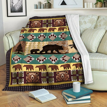 litzzy Bear Fleece Blanket HST19103583 Fleece Blanket   