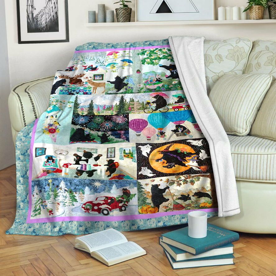 litzzy Bear Fleece Blanket HST19103584 Fleece Blanket   