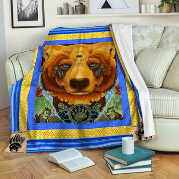 litzzy Bear Fleece Blanket SHQ291044NV Fleece Blanket   