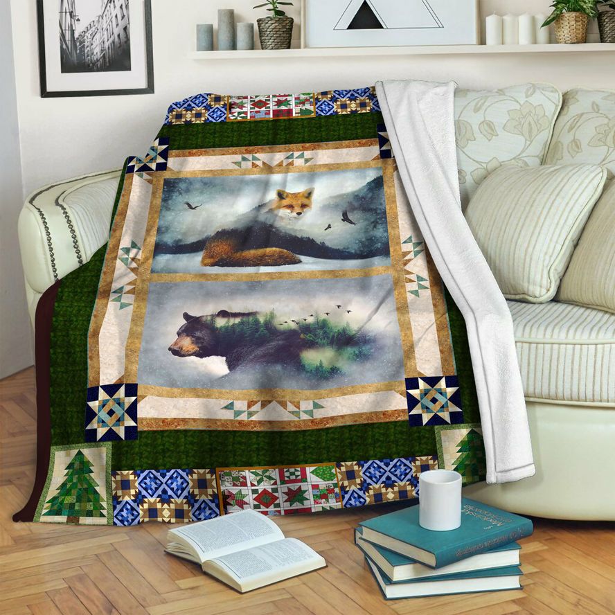 litzzy Bear HQT1610427 Fleece Blanket Fleece Blanket   