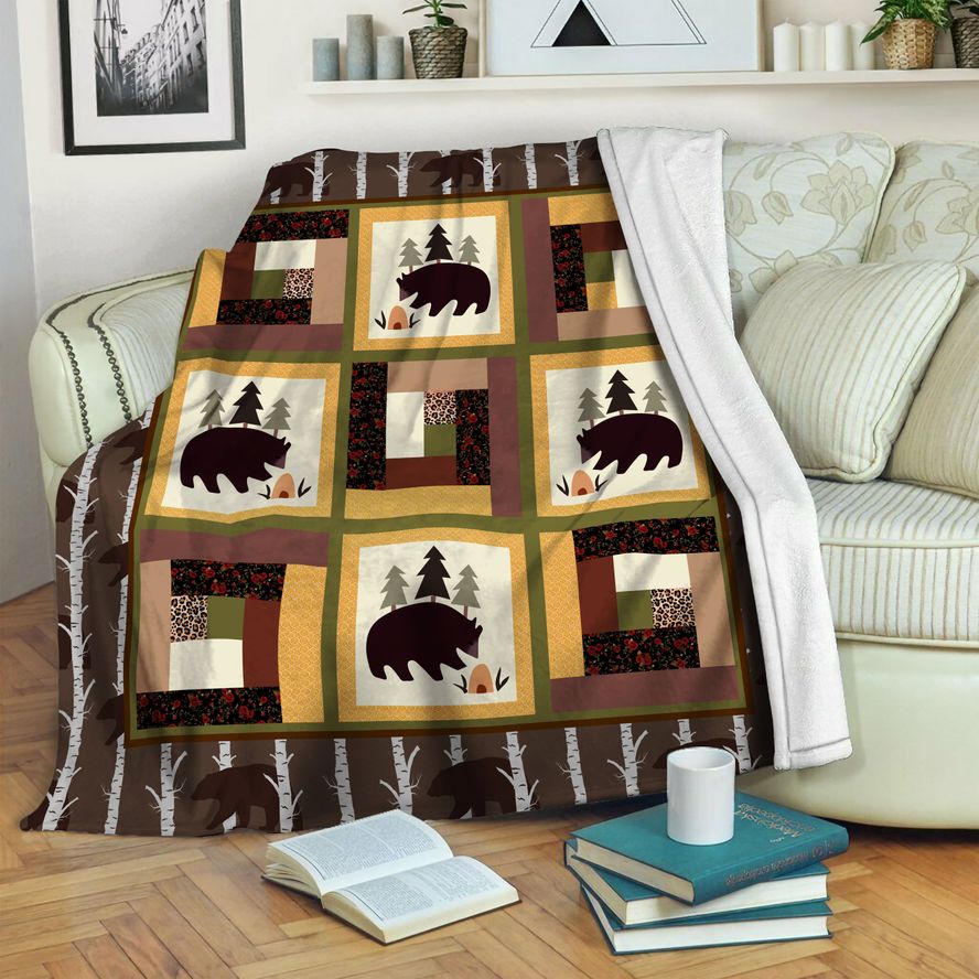 litzzy Bear HQT1610429 Fleece Blanket Fleece Blanket   