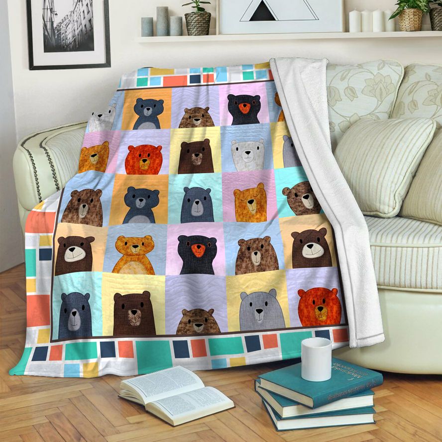 litzzy Bear HQT1610430 Fleece Blanket Fleece Blanket   