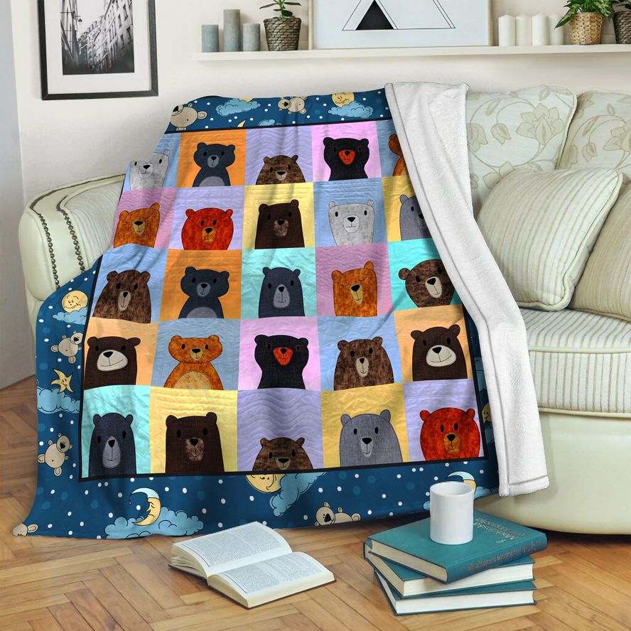 litzzy Bear HQT1610431 Fleece Blanket Fleece Blanket   