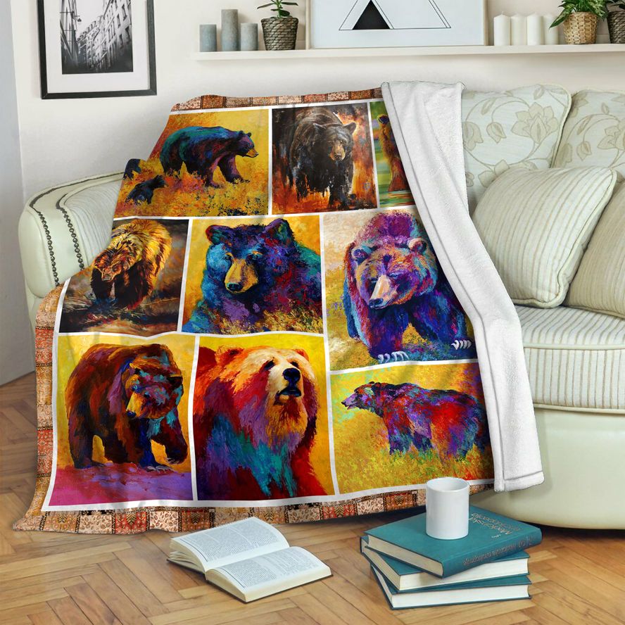 litzzy Bear HQT1610433 Fleece Blanket Fleece Blanket   