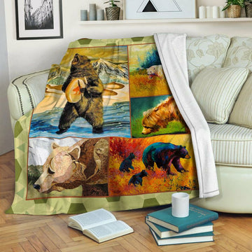 litzzy Bear HQT1610434 Fleece Blanket Fleece Blanket   