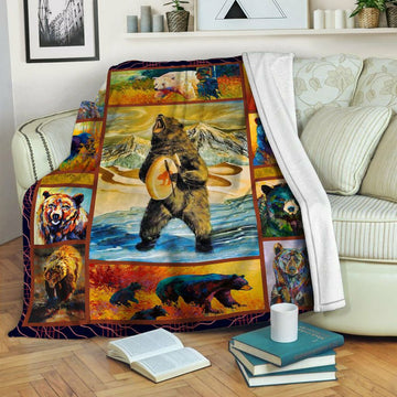 litzzy Bear HQT1610435 Fleece Blanket Fleece Blanket   