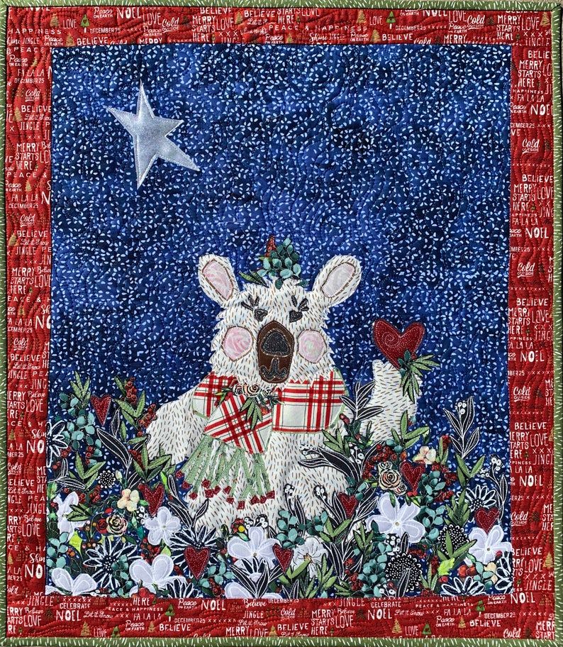 litzzy Bear Christmas CLY3112011 Fleece Blanket Quilt Blanket   