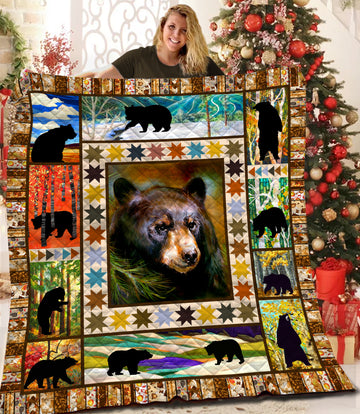 litzzy Bear Fleece Blanket STQ231003NB Quilt Blanket   