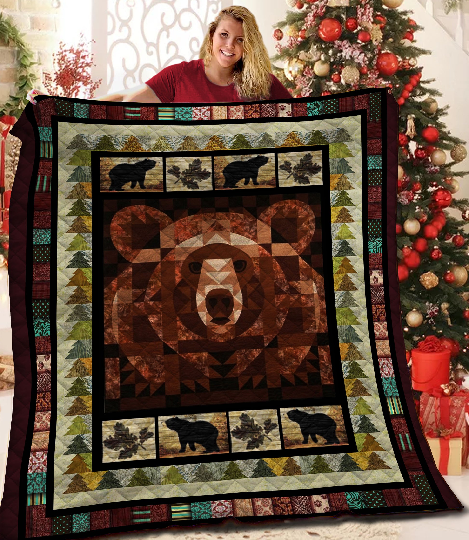 litzzy Bear Fleece Blanket HST191004 Quilt Blanket   