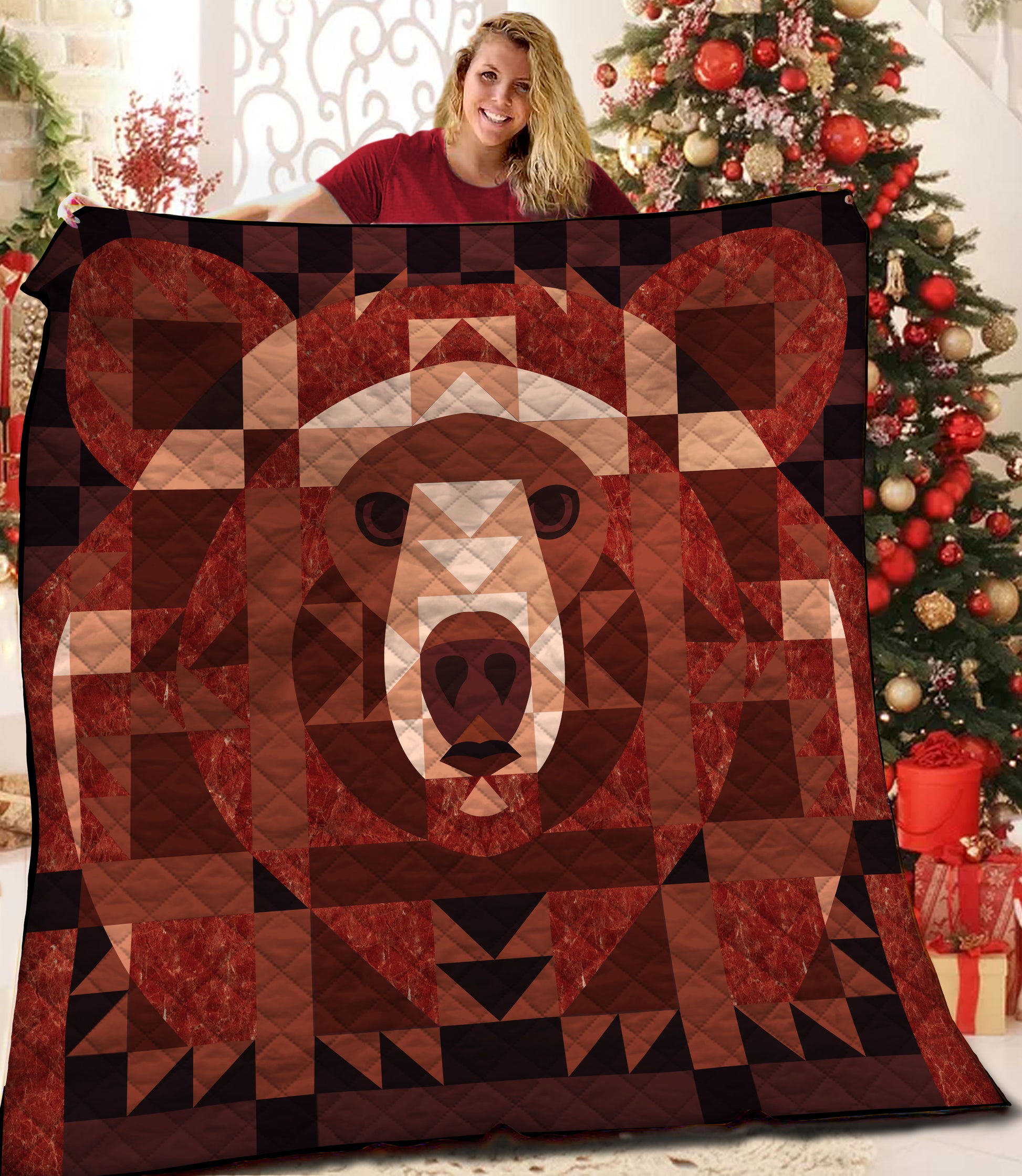litzzy Bear Fleece Blanket HST191006 Quilt Blanket   