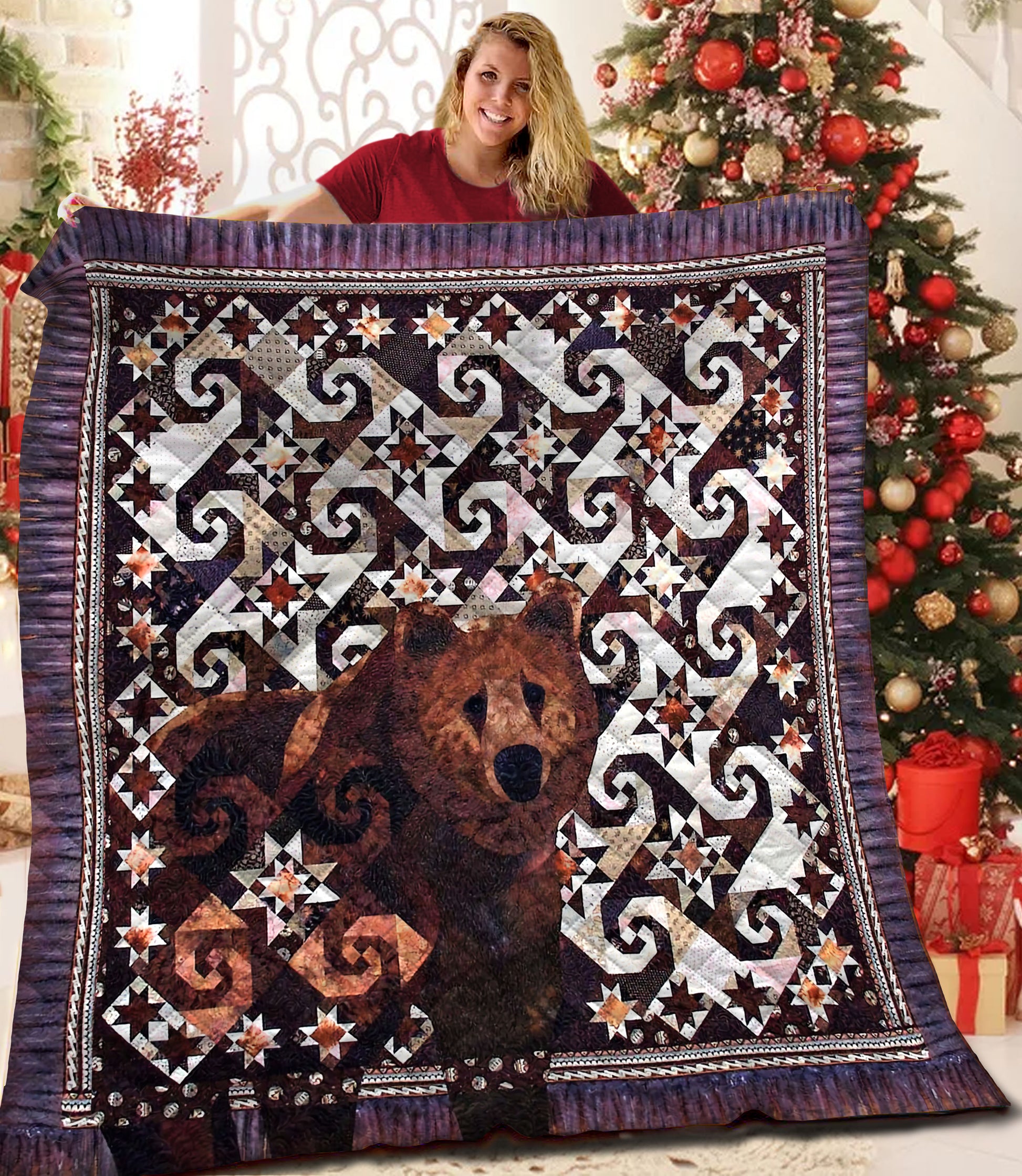 litzzy Bear Fleece Blanket HST19101007 Quilt Blanket   