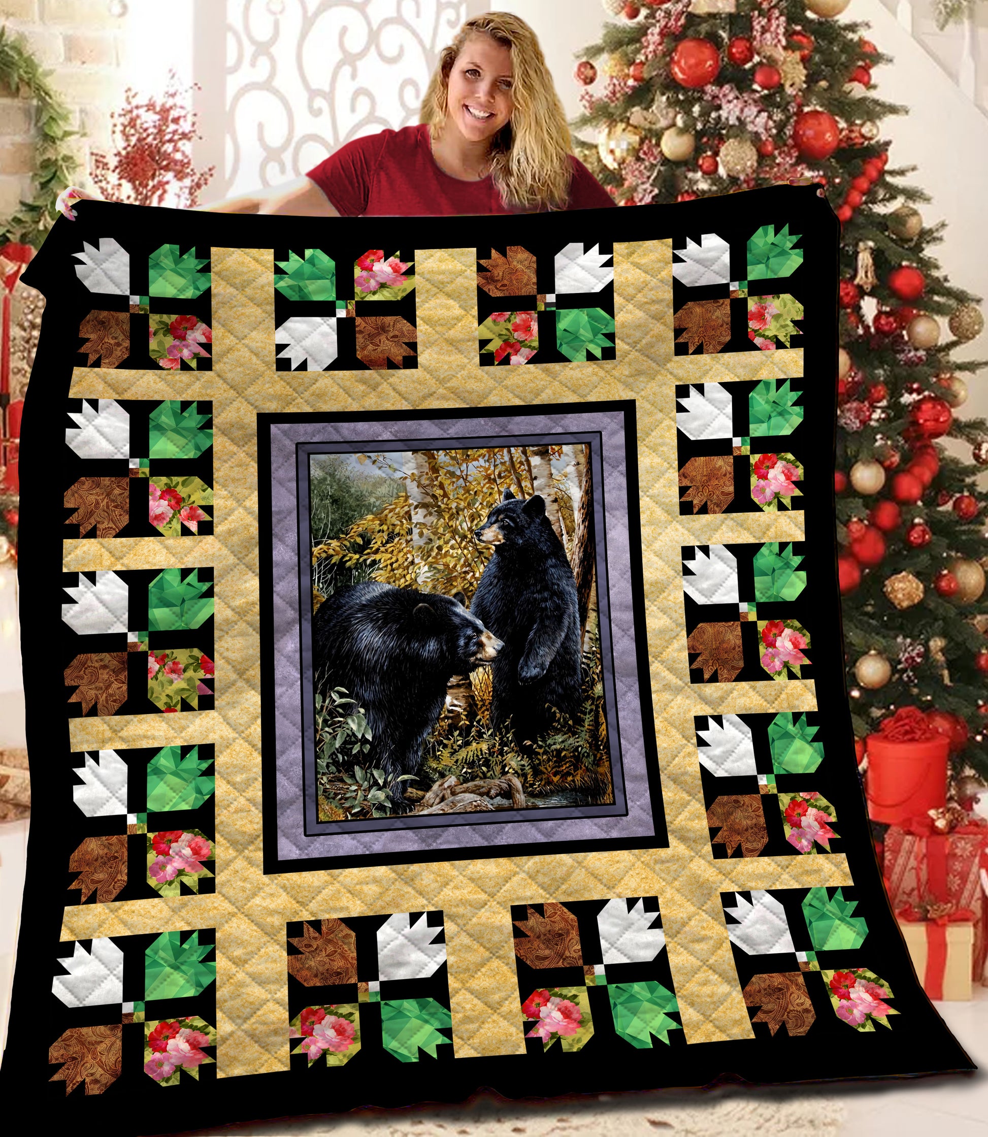 litzzy Bear Fleece Blanket HST19101211 Quilt Blanket   