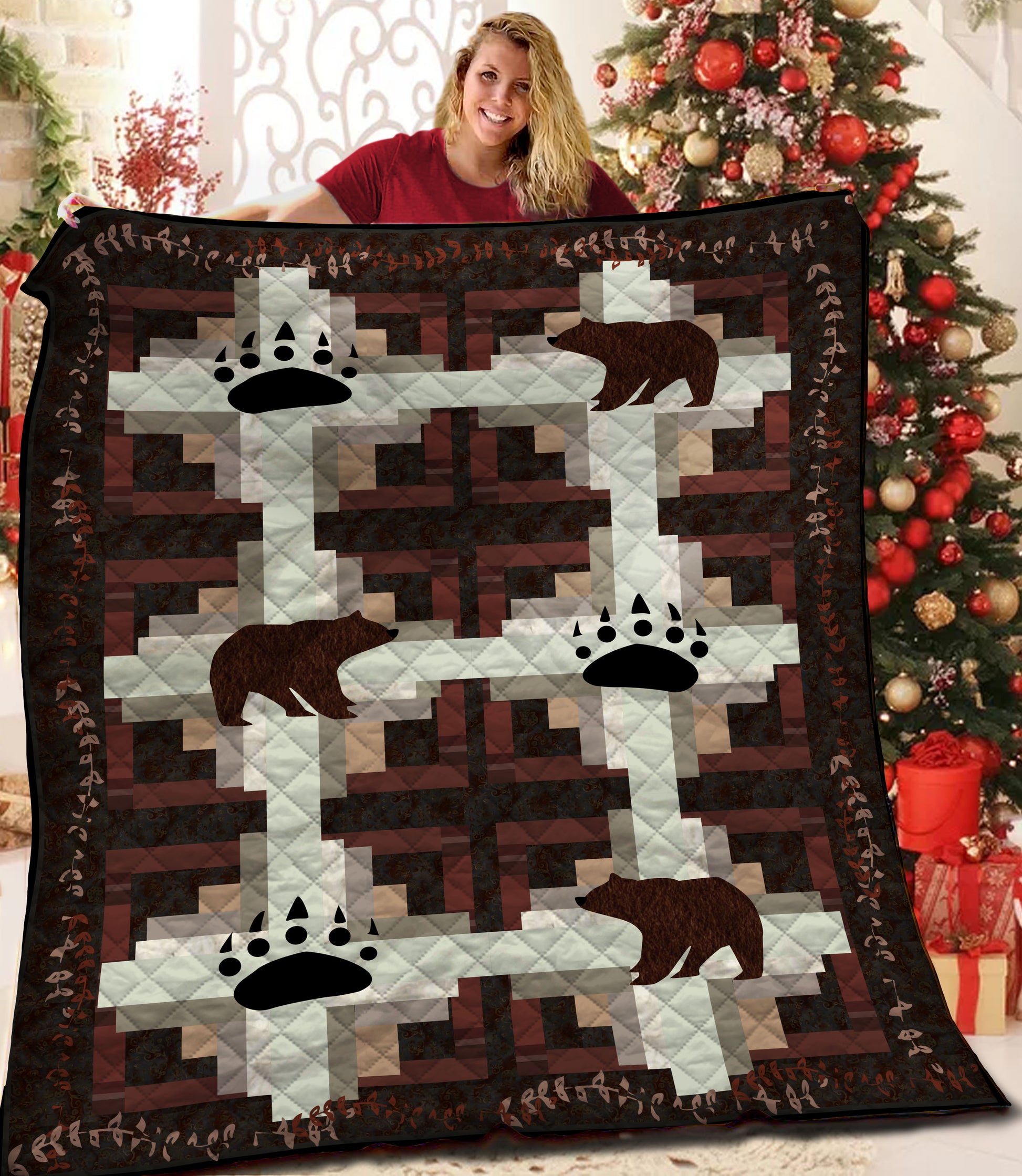 litzzy Bear Fleece Blanket HST19101457 Quilt Blanket   