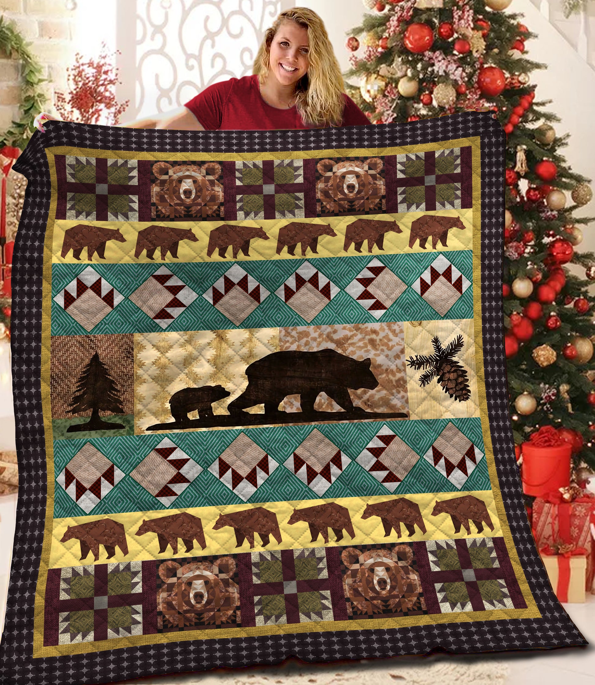 litzzy Bear Fleece Blanket HST19103583 Quilt Blanket   