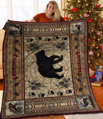 litzzy Bear Fleece Blanket HST25102009 Quilt Blanket   