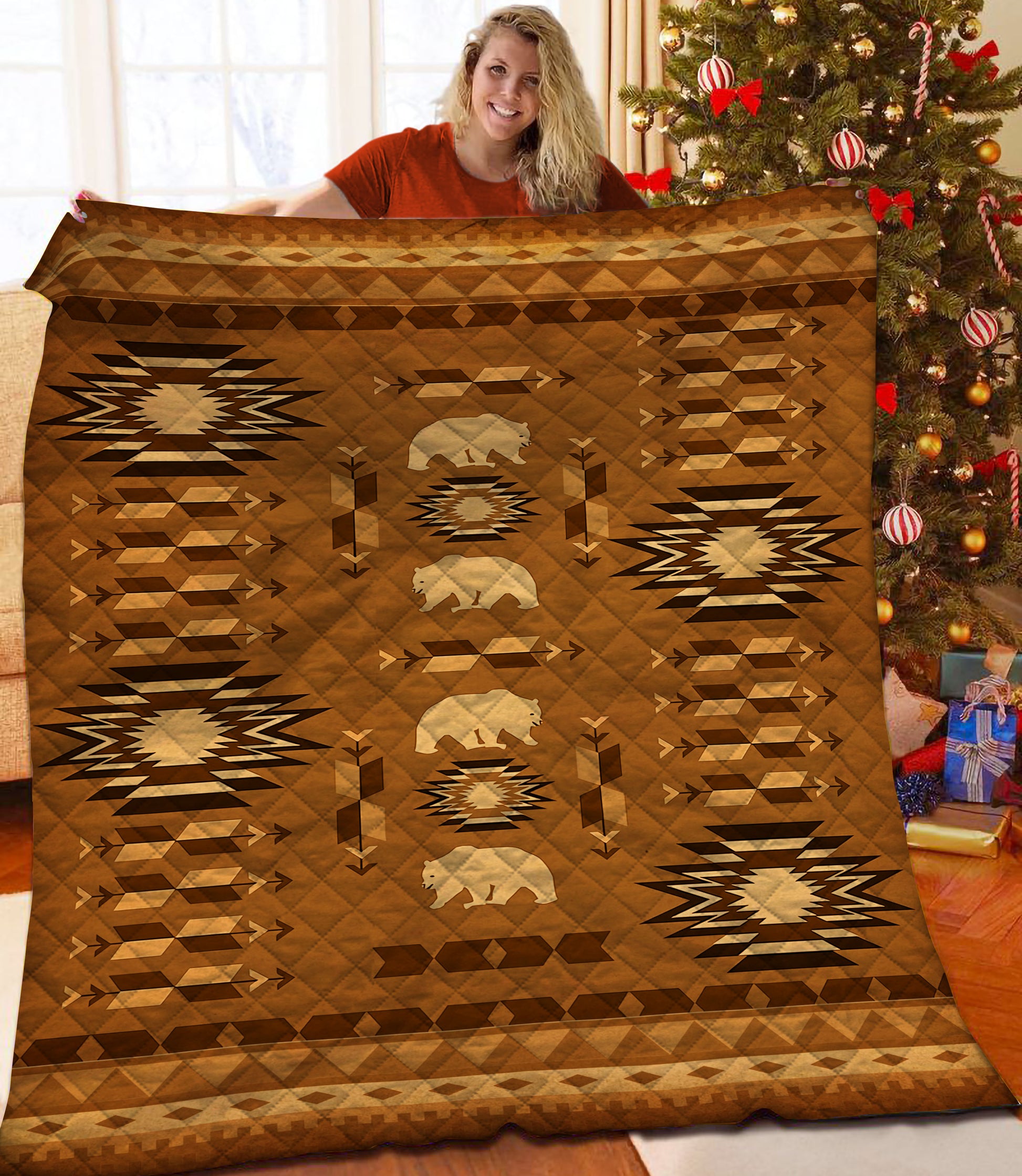 litzzy Bear Fleece Blanket HST25102019 Quilt Blanket   