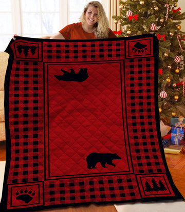 litzzy Bear Fleece Blanket HST25102020 Quilt Blanket   