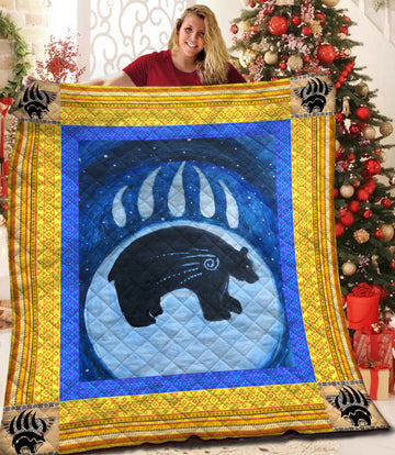 litzzy Bear Fleece Blanket SHQ291063NV Quilt Blanket   