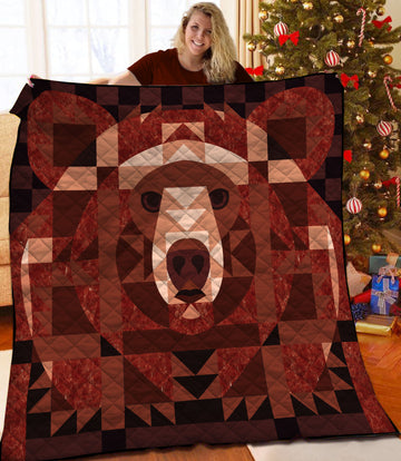 litzzy Bear HQT140104 Fleece Blanket Quilt Blanket   