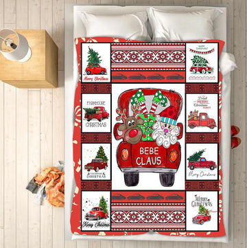 litzzy Bebe Claus Christmas CLM2012055S Sherpa Fleece Blanket Sherpa Fleece Blanket   