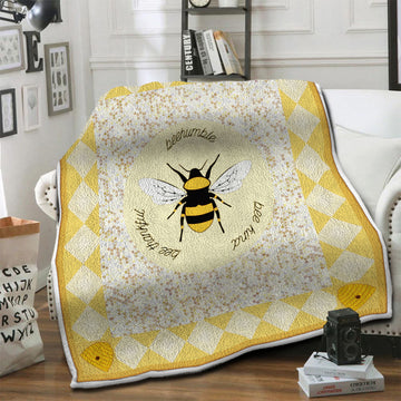 litzzy Bee Fleece Blanket HST19101212 Fleece Blanket   