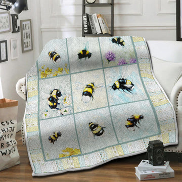 litzzy Bee Fleece Blanket HST19101214 Fleece Blanket   