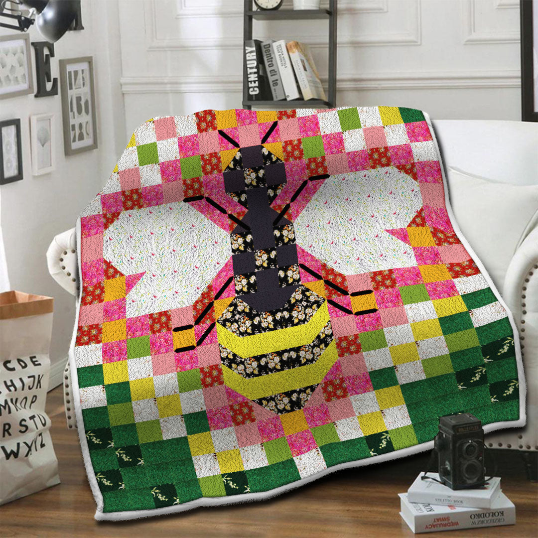 litzzy Bee Fleece Blanket HST19101215 Fleece Blanket   