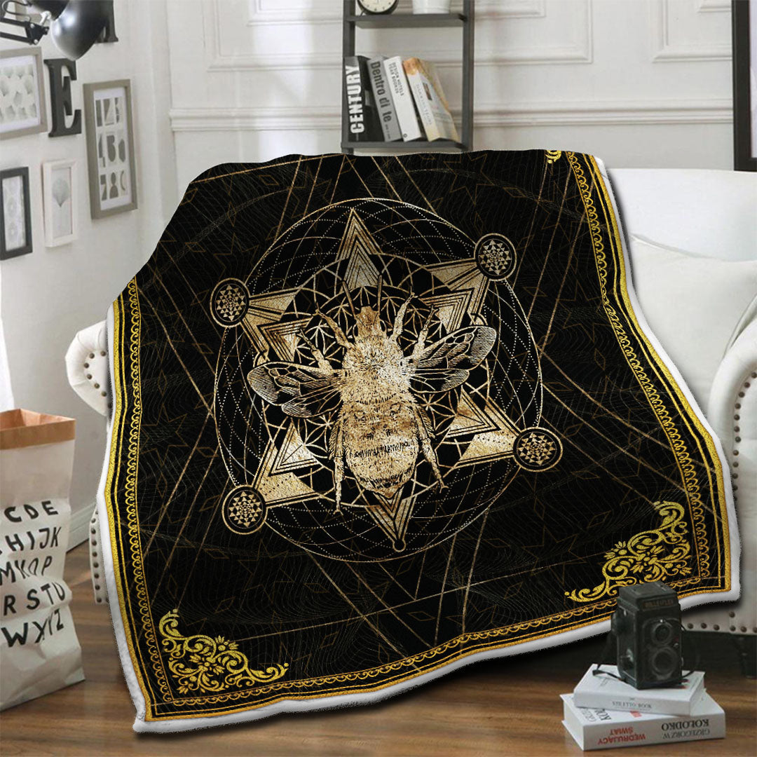 litzzy Bee Fleece Blanket HST19102018 Fleece Blanket   