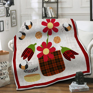 litzzy Bee Fleece Blanket HST19103590 Fleece Blanket   