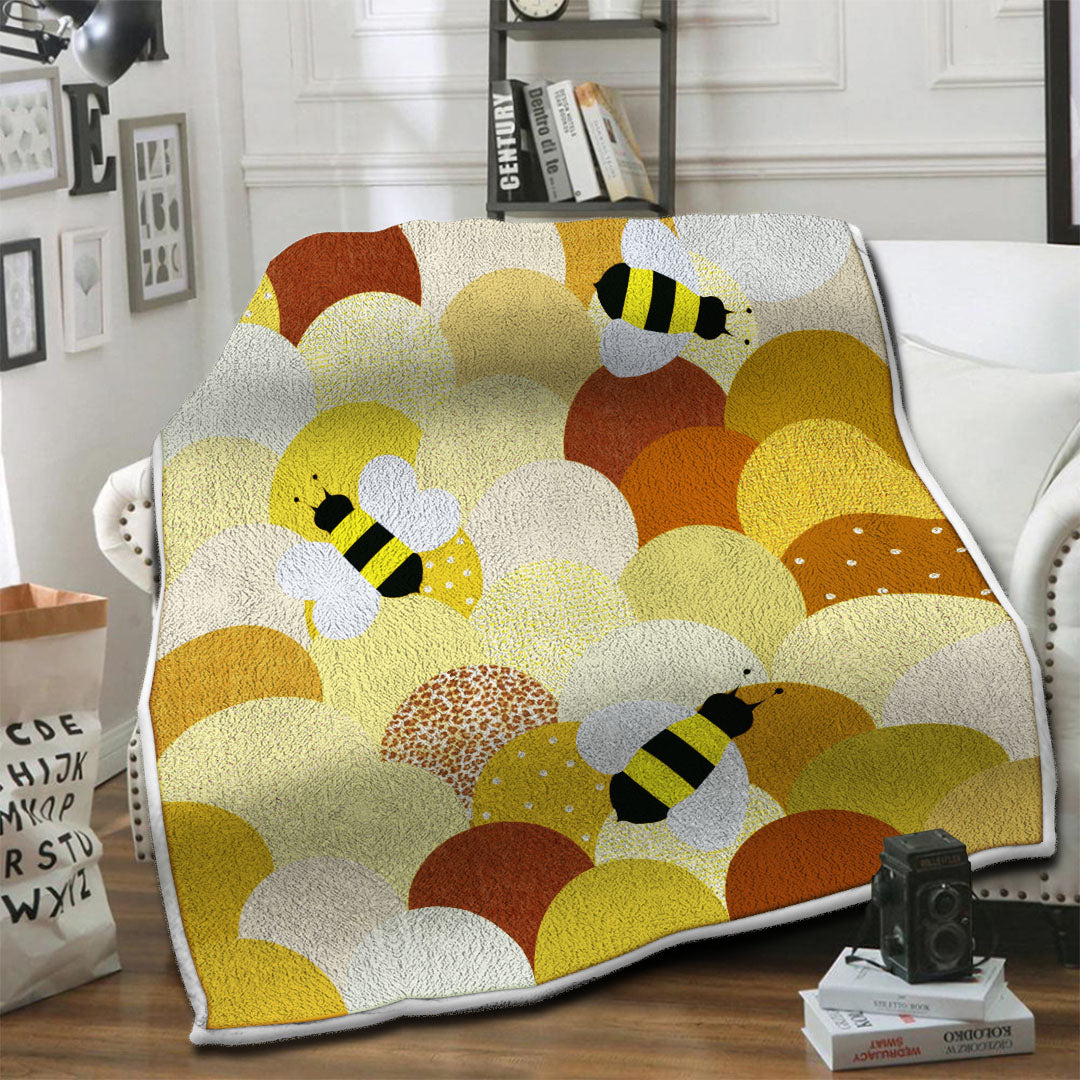 litzzy Bee Fleece Blanket HST1910822 Fleece Blanket   