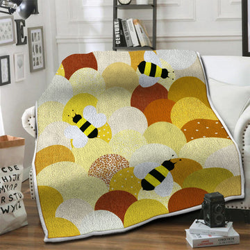 litzzy Bee Fleece Blanket HST1910822 Fleece Blanket   
