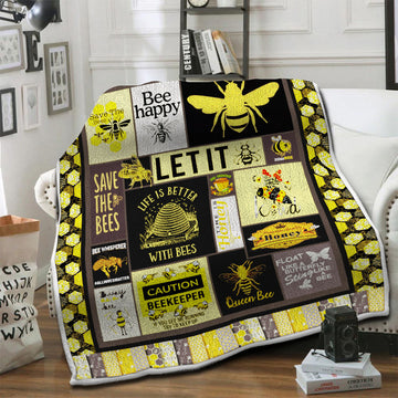 litzzy Bee HQT1610436 Fleece Blanket Fleece Blanket   