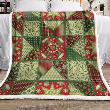 litzzy Bell Star Christmas BL1510011F Sherpa Fleece Blanket Sherpa Fleece Blanket   