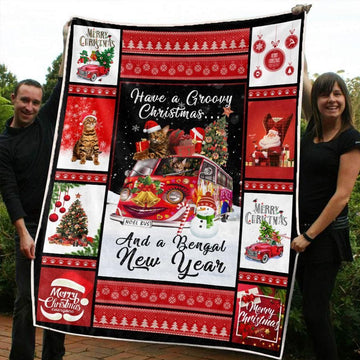 litzzy Bengal Red Truck Christmas CL20110140MDF Sherpa Fleece Blanket Sherpa Fleece Blanket   