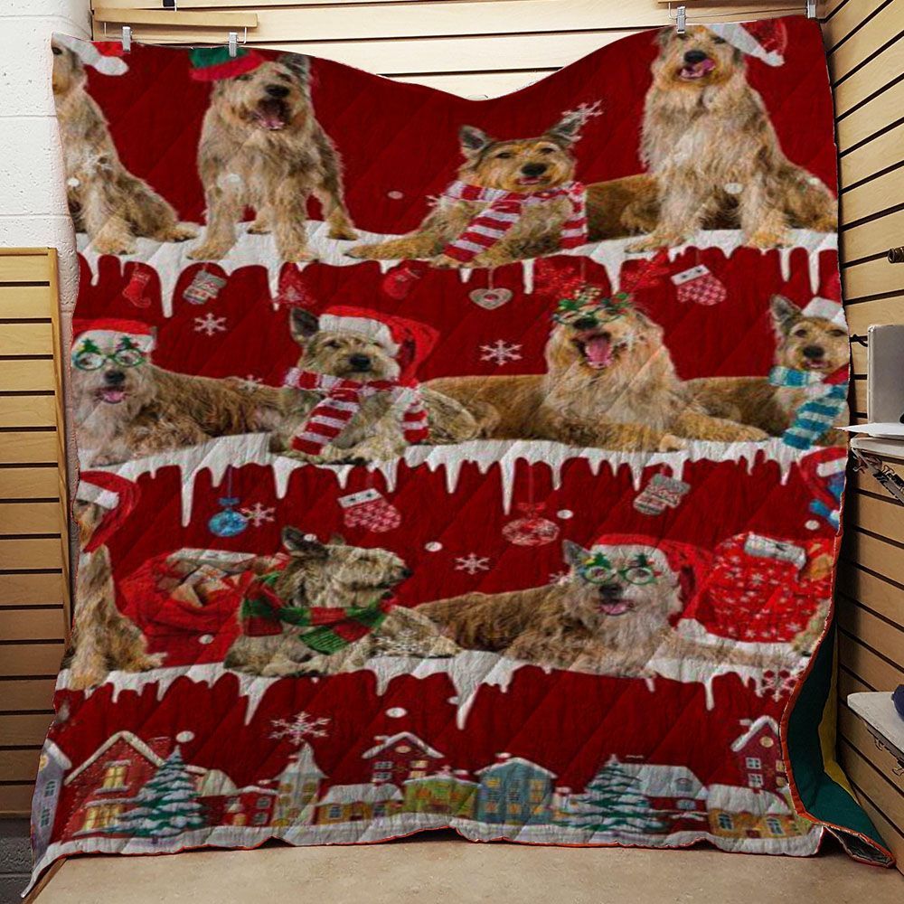 litzzy Berger Picard Snow Christmas CL11120047MDQ Fleece Blanket Quilt Blanket   