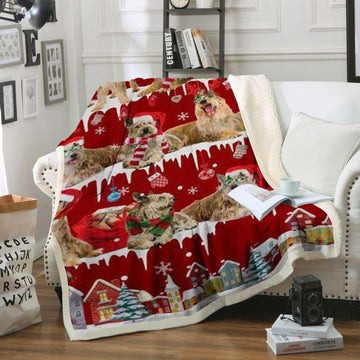 litzzy Berger Picard Snow Christmas CL11120192MDF Sherpa Fleece Blanket Sherpa Fleece Blanket   