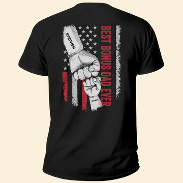 litzzy Best Dad Ever - Personalized Back Printed Shirt T-shirt   