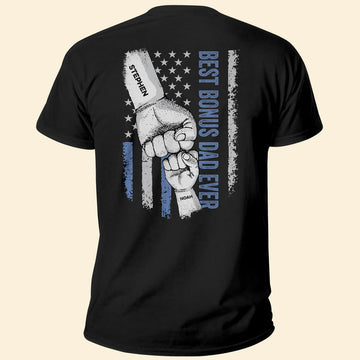 litzzy Best Dad Ever - Personalized Back Printed Shirt T-shirt   