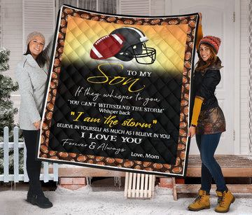 litzzy Best Gift For Your Son On Christmas American Football GS-CL-DT3101 Fleece Blanket Quilt Blanket   