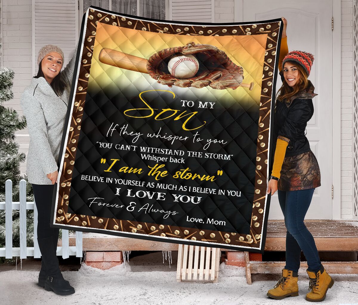 litzzy Best Gift For Your Son On Christmas Baseball GS-CL-DT3101 Fleece Blanket Quilt Blanket   