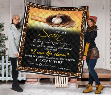 litzzy Best Gift For Your Son On Christmas Baseball GS-CL-DT3101 Fleece Blanket Quilt Blanket   