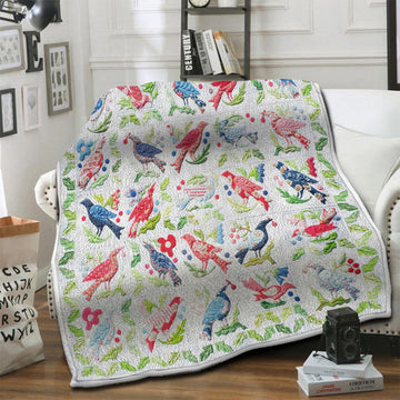 litzzy Bird Fleece Blanket HST19101012 Fleece Blanket   
