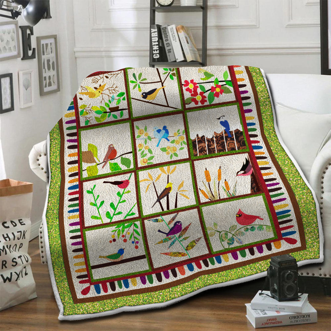 litzzy Bird Fleece Blanket HST19101013 Fleece Blanket   