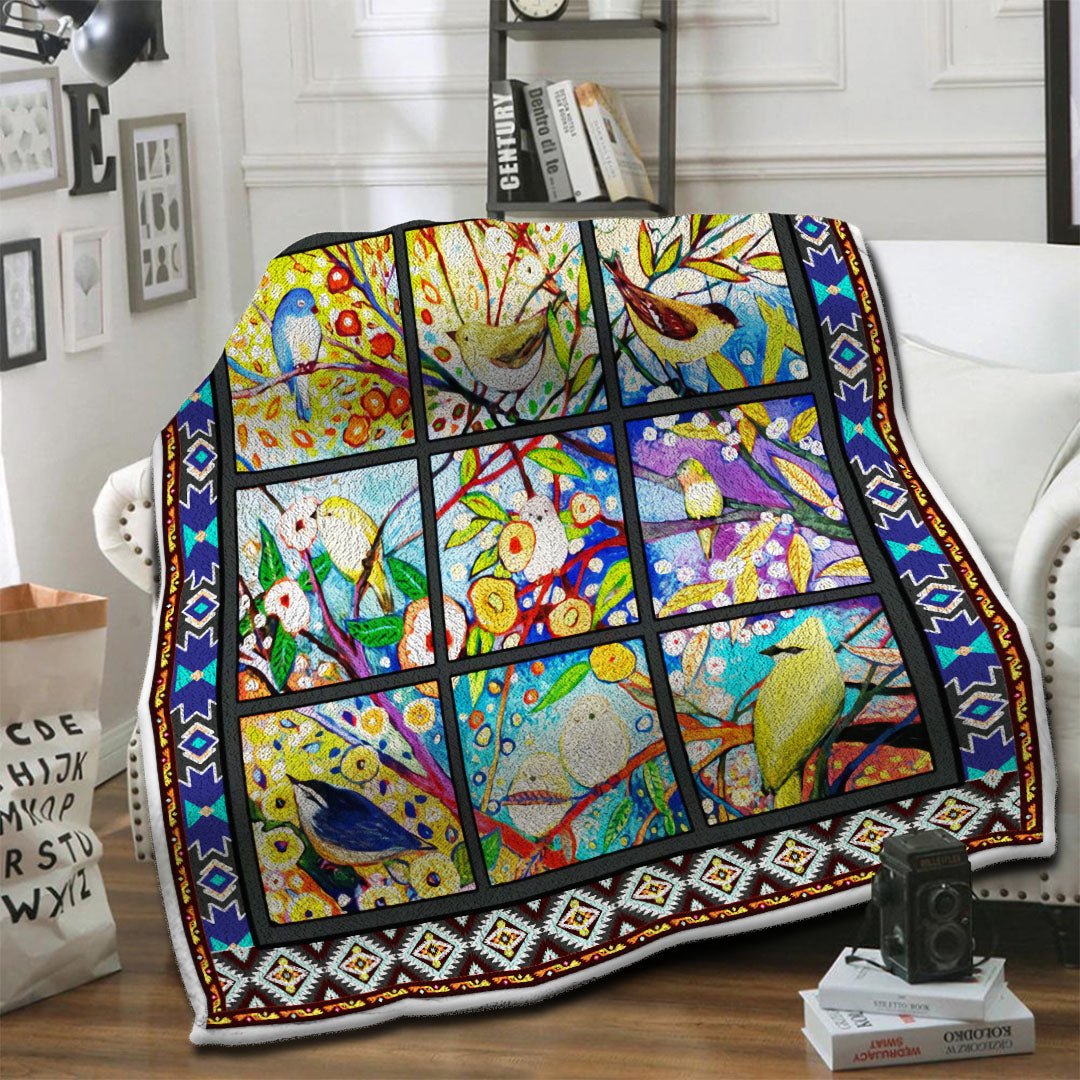 litzzy Bird Fleece Blanket HST191013 Fleece Blanket   