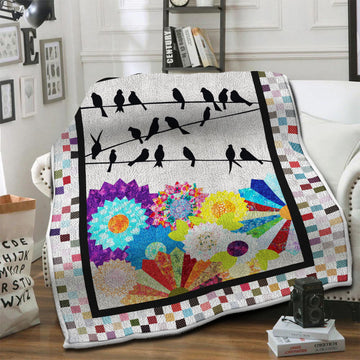 litzzy Bird Fleece Blanket HST19101460 Fleece Blanket   