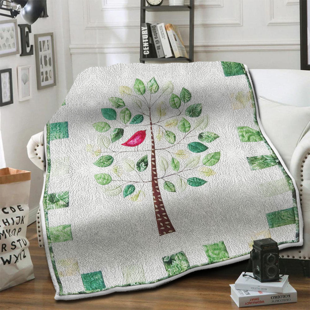 litzzy Bird Fleece Blanket HST19101634 Fleece Blanket   